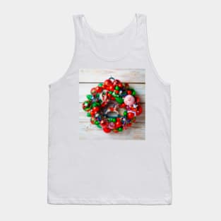 Rocking Horse Christmas Wreath Tank Top